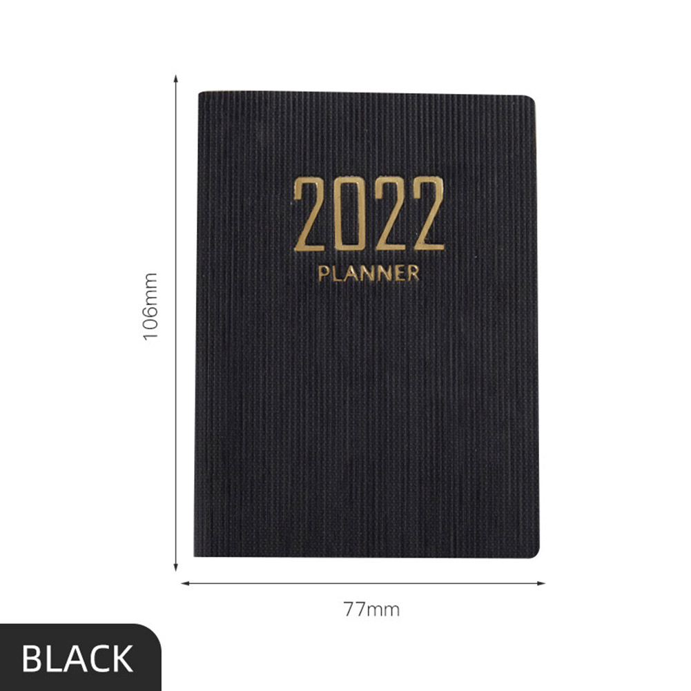 Portable 2022 A7 Mini Notebook English Schedule Daily Planner Notebooks Office School Supplies Stationery