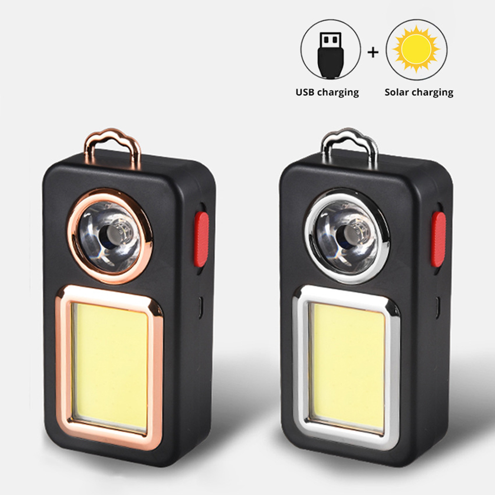 Portable Keychain Light Usb Rechargeable Energy-saving Cob High-brightness Work Light Inspection Torch Go