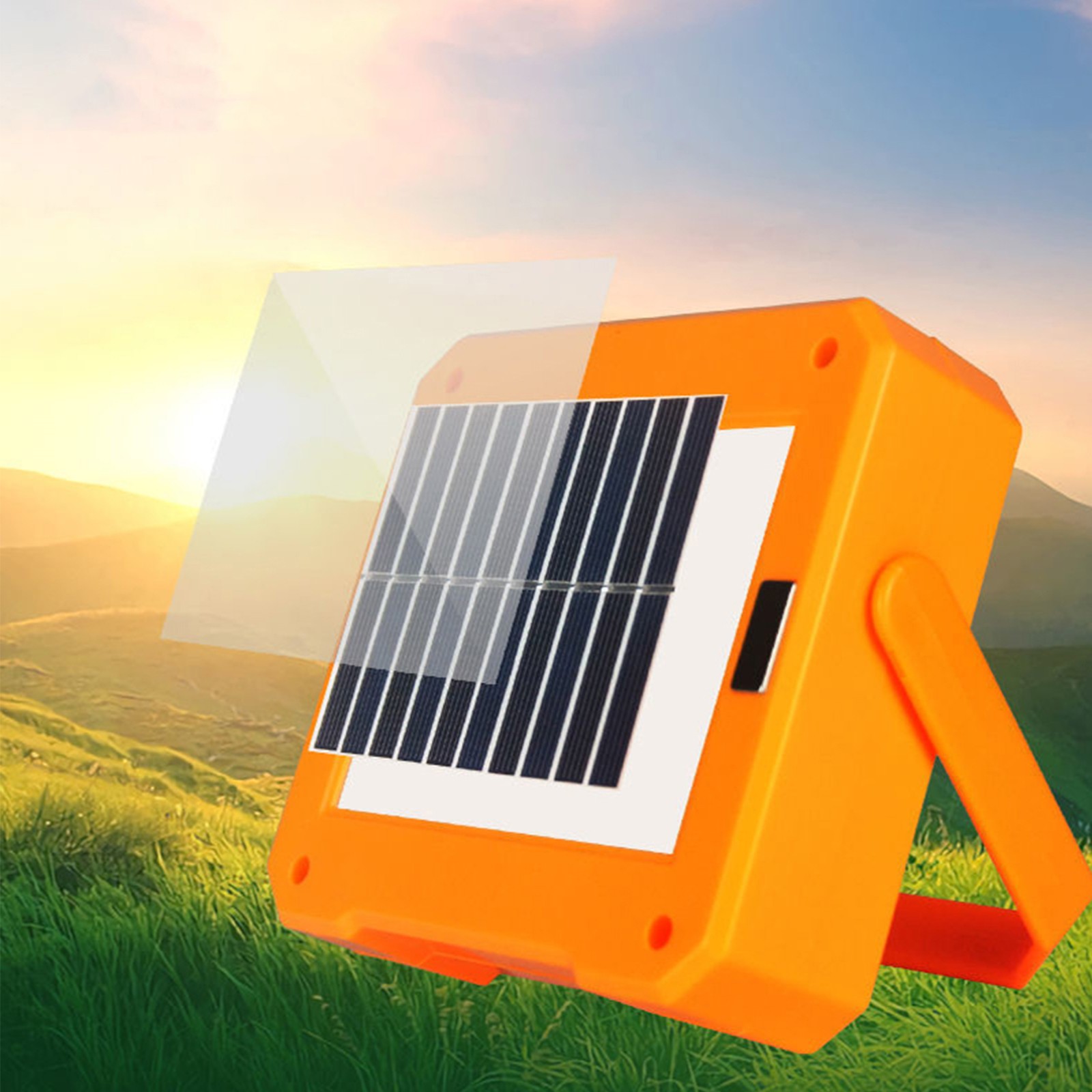 Portable Solar Led Work Light 6000mah Battery Usb Rechargeable Outdoor Waterproof Camping Tent Light Flashlight
