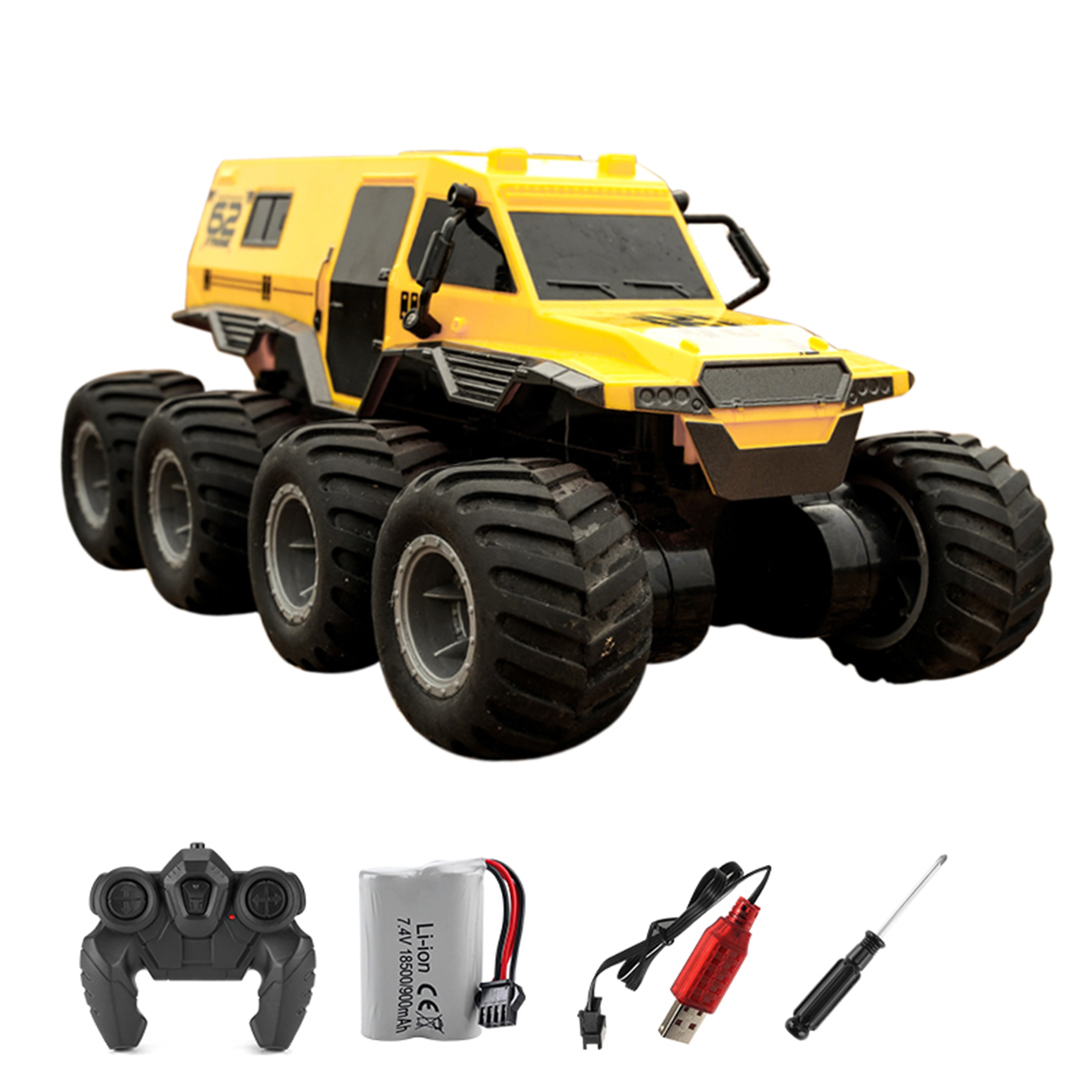 Q137 8-Wheel 2.4g Amphibious Off-Road Climbing Remote Control Car for Children RC Toy Car Birthday Gift