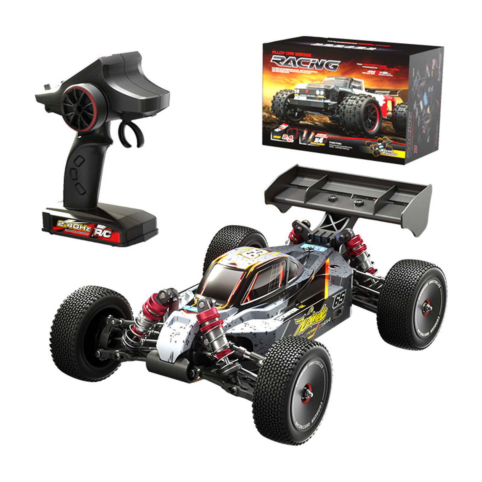 Q146 1:14 2.4g RC Car Electric Four-Wheel Drive Off-Road Vehicle Rechargeable High-Speed Racing Car Green