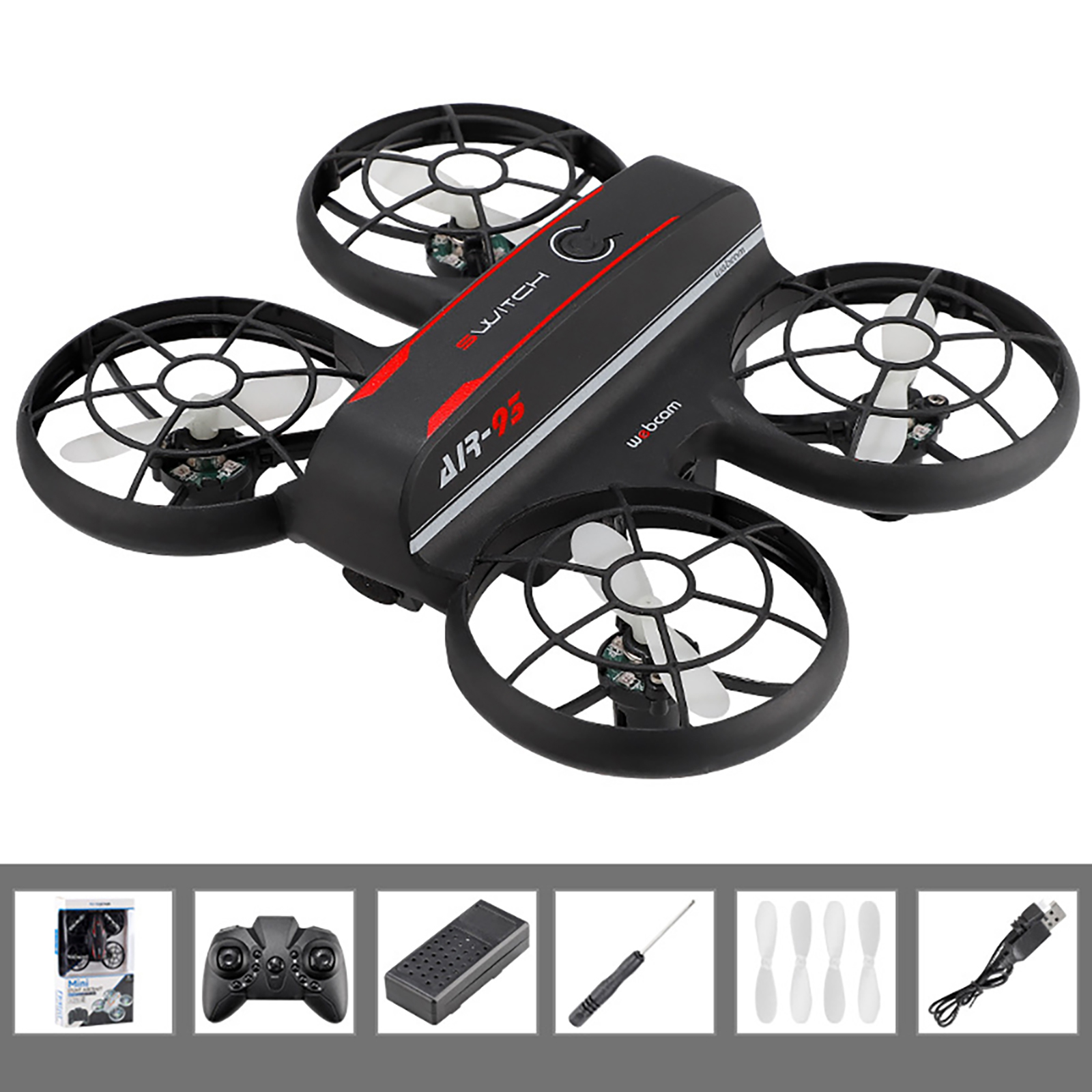 RC Drone Fixed Altitude 360 Degree Rotation Headless Mode Remote Control Quadcopter with LED Colorful Lights