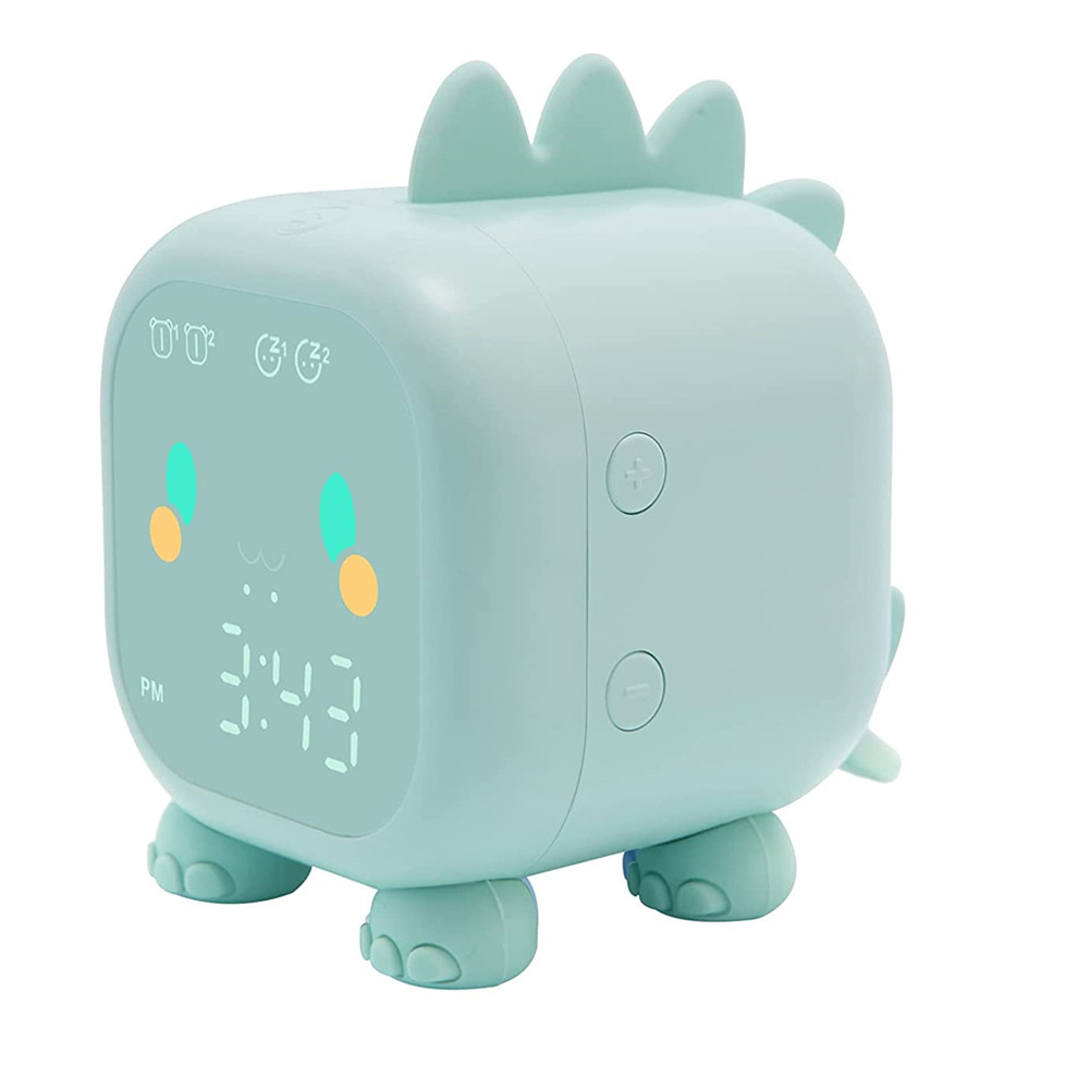 Rechargeable Cute Digital Alarm  Clocks Kids Dinosaur-shaped Alarm Clock Wake Up Night Lights For Girls Boys