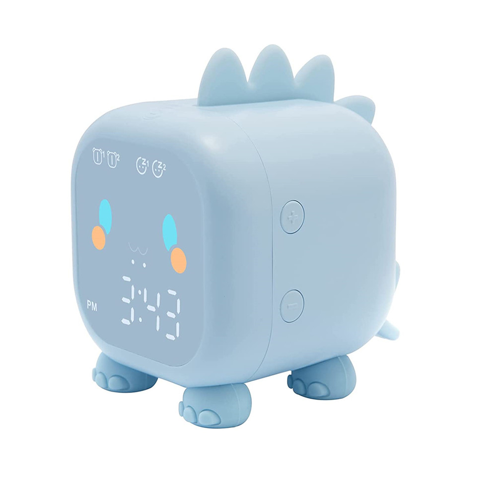 Rechargeable Cute Digital Alarm  Clocks Kids Dinosaur-shaped Alarm Clock Wake Up Night Lights For Girls Boys