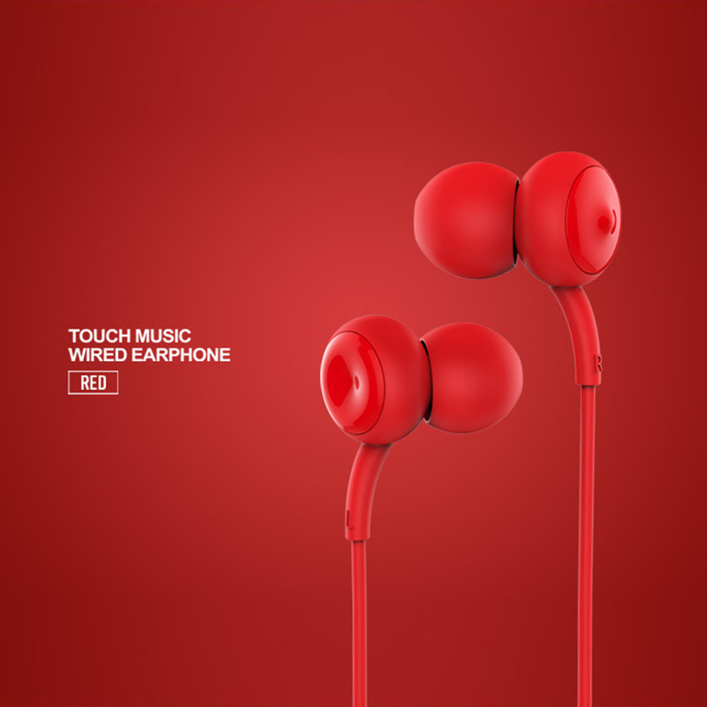 Remax Music Headphones In-ear Wire-controlled Headset 3.5mm Plug Hands-free Calling Ergonomic Earphones
