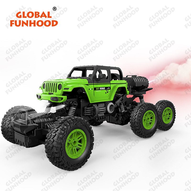 Remote Control Racing Car 6-channel Automatic Demonstration Spray Climbing Car with Searchlight