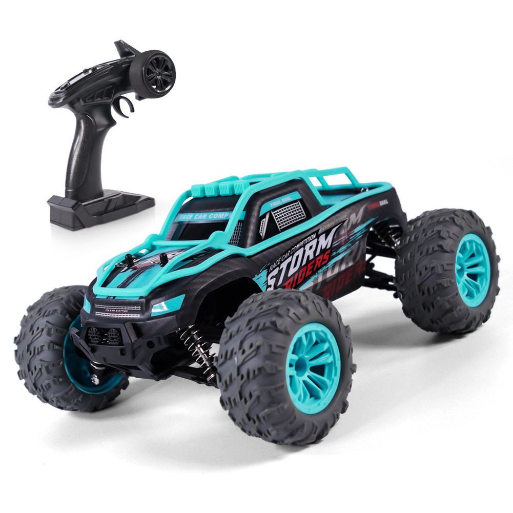 Remote Control Car Four-wheel Drive Full Scale High-speed Off-road Vehicle Professional RC Car Kids Toy Beast Green