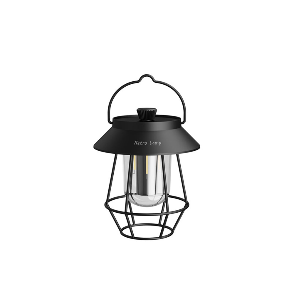 Retro Portable Tent Lamp Usb Rechargeable Waterproof Camping Lantern for Outdoor Camping Garden Porches