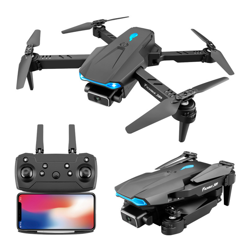 S89 Uav Hd 4k Aerial Photography Remote  Control  Quadcopter Dual Wifi Headless Mode Led Lights Folding Aircraft Model Toy For Boy