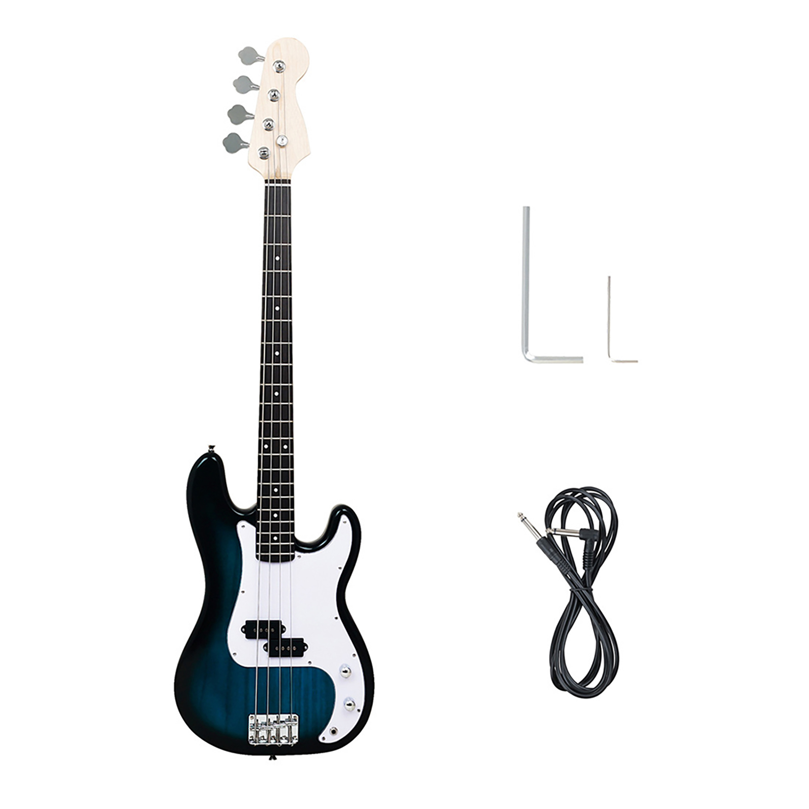 ST 4 Strings Electric Bass Guitar For Beginner 21 Frets Bass Guitar With Strings Amp Tuner Connection Cable Wrenches