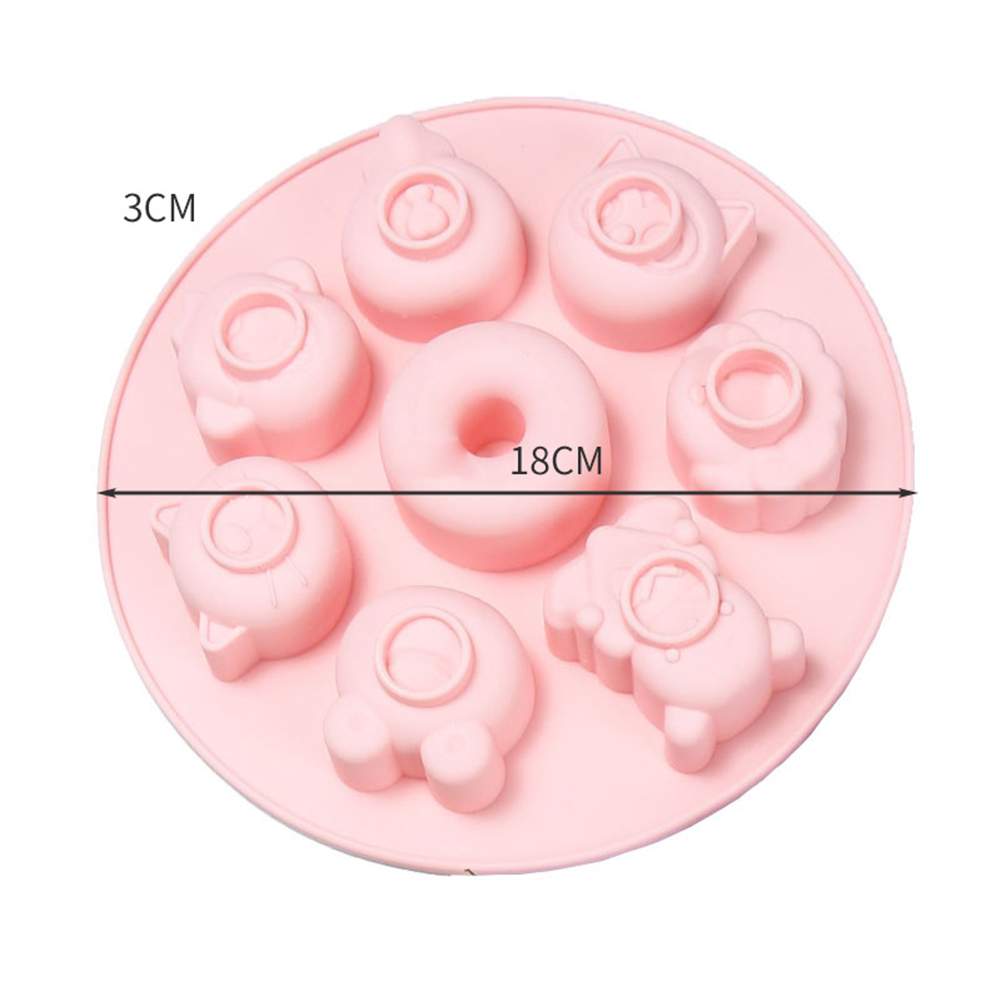 Silicone Cake Molds Cartoon Ice Cream Mold Food Container With Cover For Diy Cake/ice Cream/pudding/chocolate