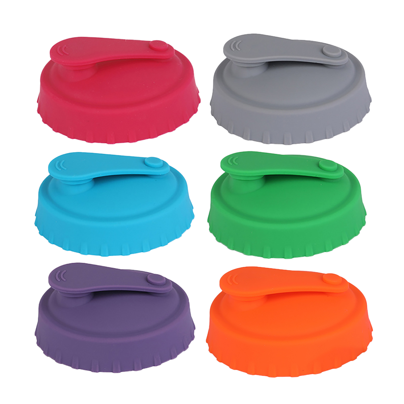 Silicone Can Cover 6 Pack Reusable Leak-proof Dishwasher Safe Silicone Can Lids For Outdoor Picnics Travel