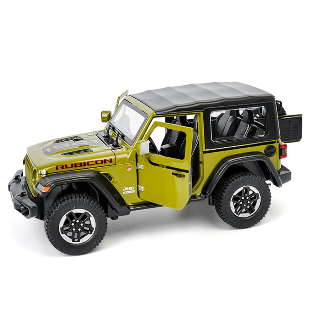 Simulation 1:22 Off-road Vehicle Model Children Alloy Pull Back Car Model Toy for Christmas Birthday Green