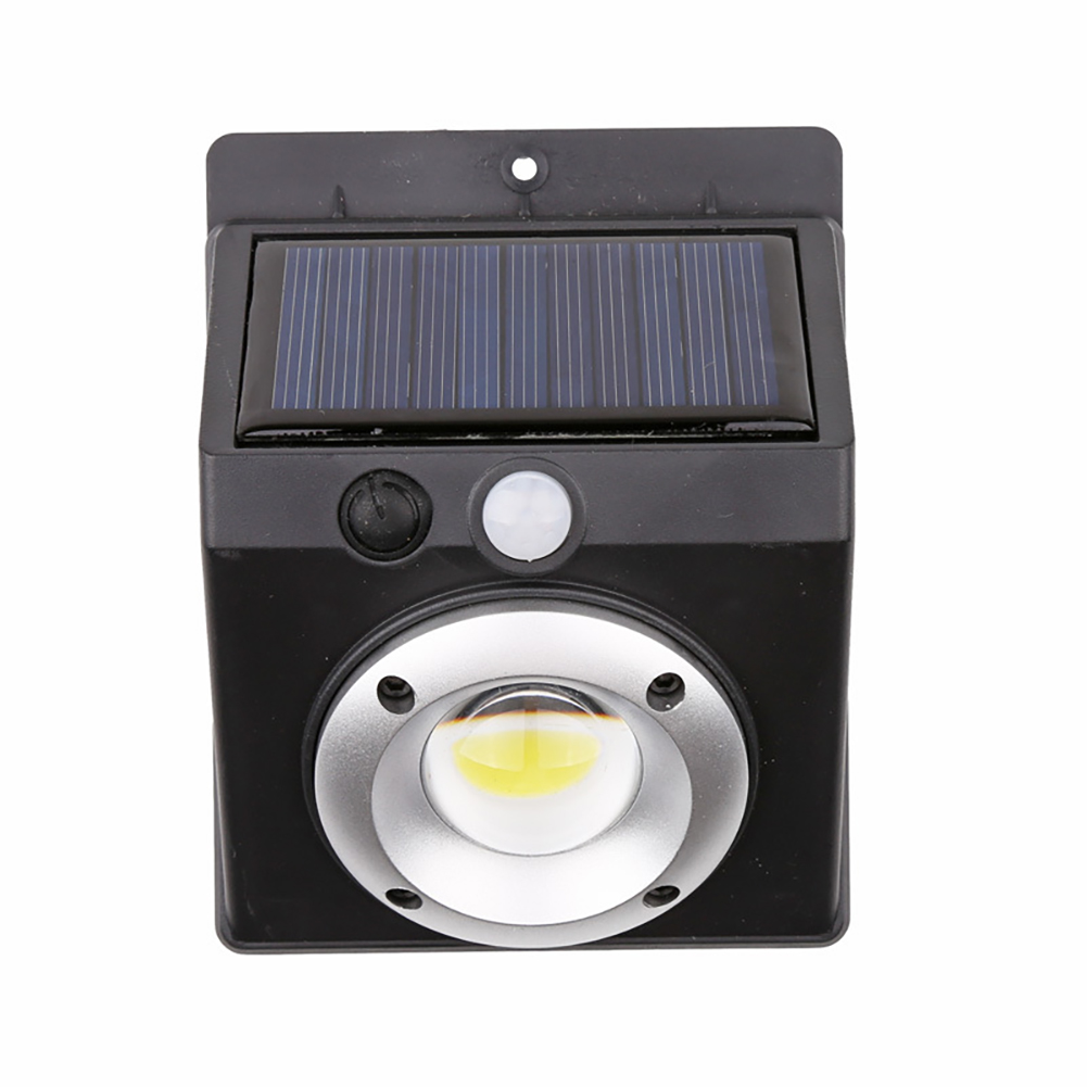 Solar Powered Led Wall Light Body Sensing Lens Lamp Cob Outdoor IP65 Waterproof Garden Villa Lights Lens Single Lamp