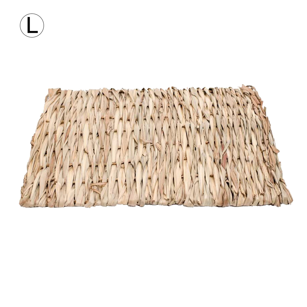 Straw Woven Pet Chew Mat Pad Pet House Cage Accessories For Hamster Rabbit Chinchilla Guinea Pig straw_Small 28×20