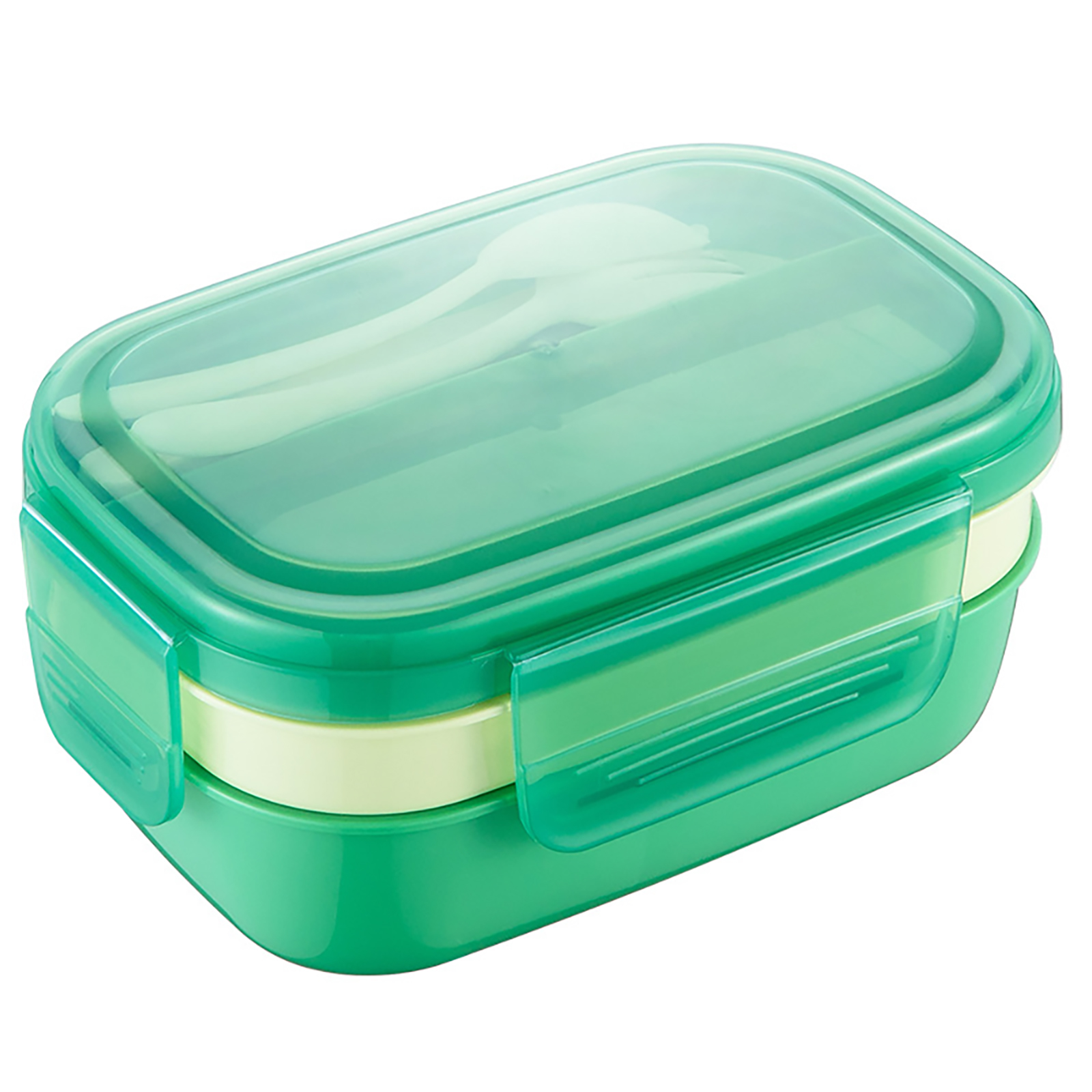 Student Bento Lunch Box With Cutlery 1900ml Large Capacity Microwave Freezer Dishwasher Safe Leak-Proof Food Box