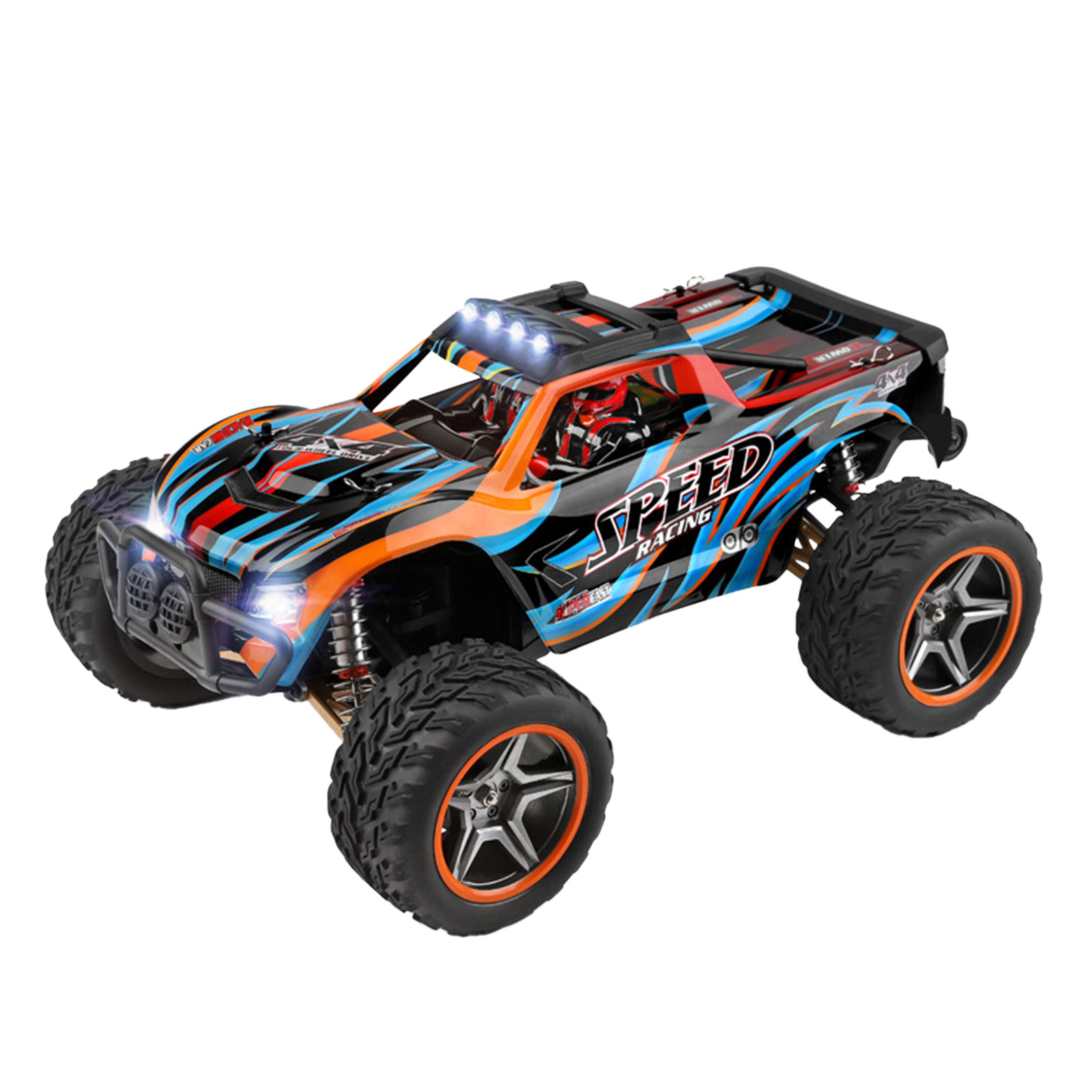WLtoys 1:10 RC Car 4wd 45km/H High Speed Off-Road Vehicle Electric RC Drift Climbing Car Orange Red