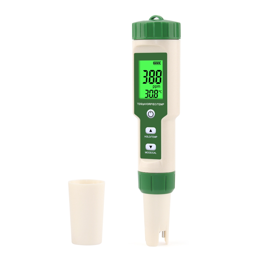 Water Quality Tester 5 in 1 Ph/tds/ec/orp/temp Meter Portable Tester for Aquarium Swimming Pool Drinking