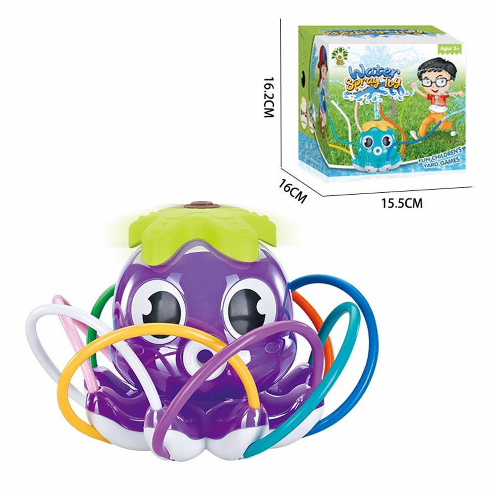 Water Spray Outdoor Toy Cute Cartoon Octopus Sprinkler Bath Toy For Summer Water Party