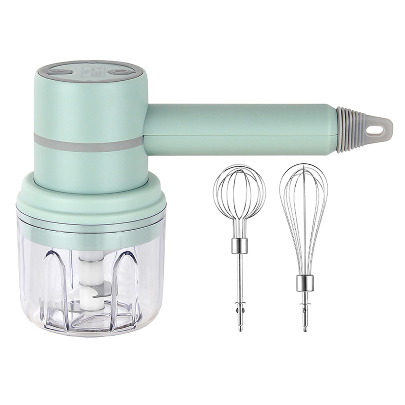 Wireless Electric Food Mixer Mini USB Rechargeable Handheld Egg Beater Baking Hand Mixer Household Kitchen Tools Green