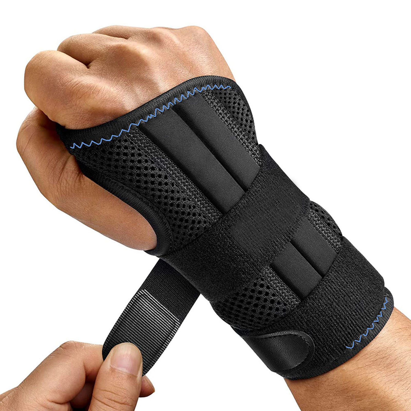 Wrist Bandage Adjustable Day Night Wrist Support With Metal Splint For Men Women Arthritis Sprains Sports Protection
