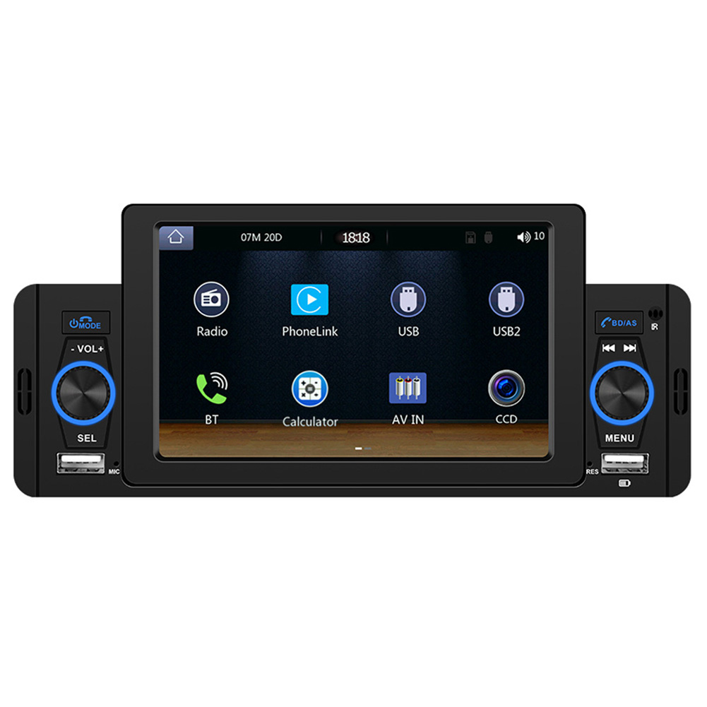 1 Din 5-inch HD Screen Car MP5 Audio Player Universal Bluetooth Carplay