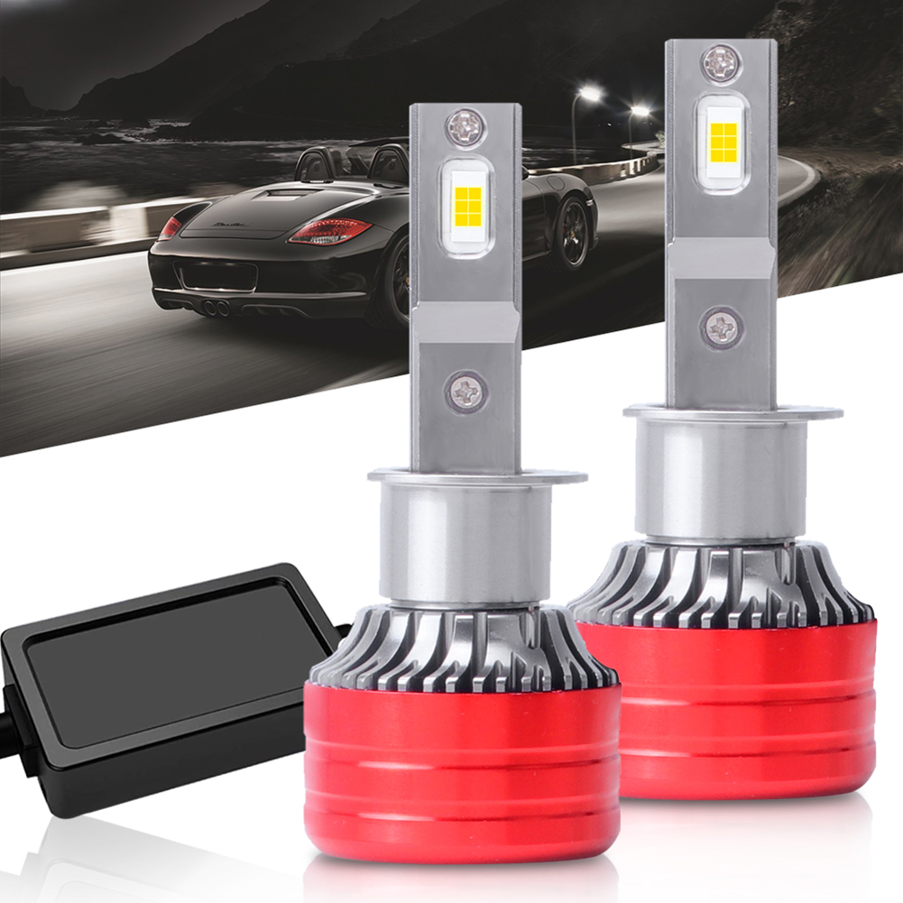 1 Pair Metal F5 Car Led Headlight Shock-proof Waterproof Head-lamp Bulb Modified Accessories