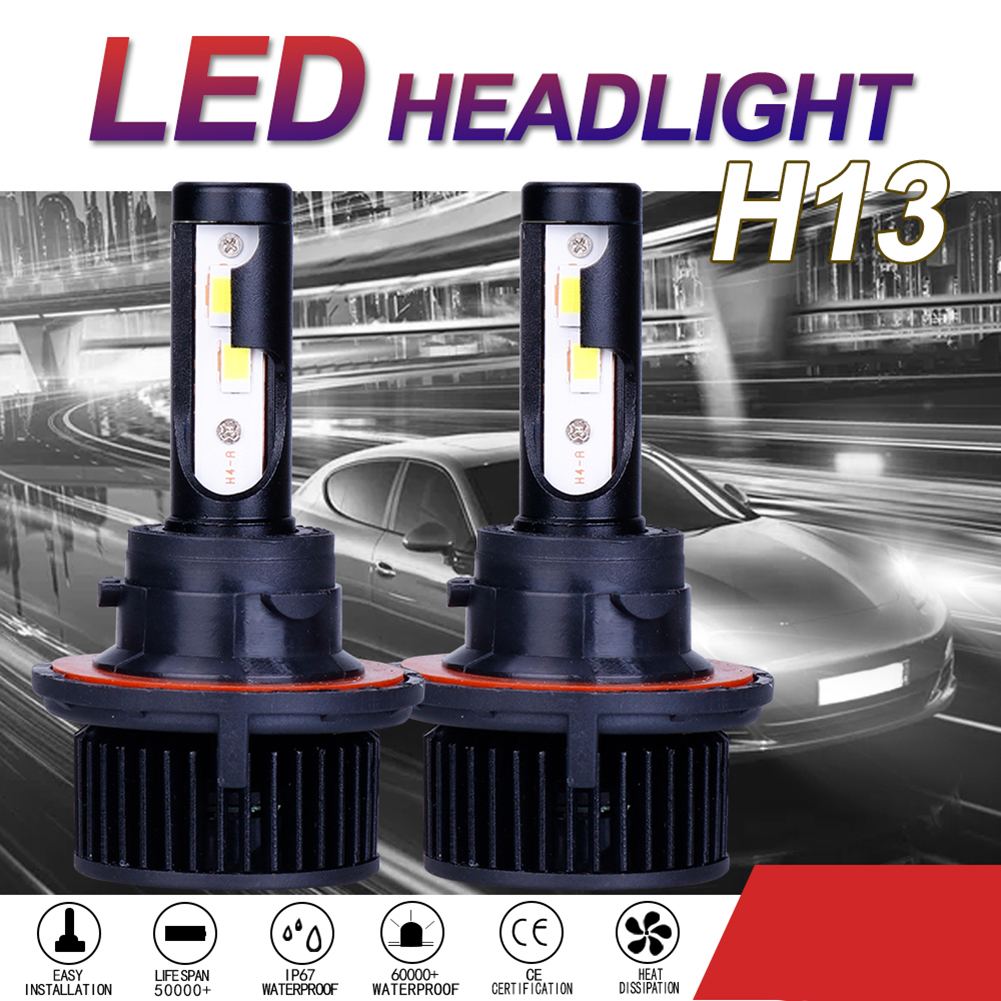 1 Pair Metal F9 Car Led Headlight H4 H7 H11 H13 9004 9005 9006 Decode Front Bulb Lamp Auto Parts H11
