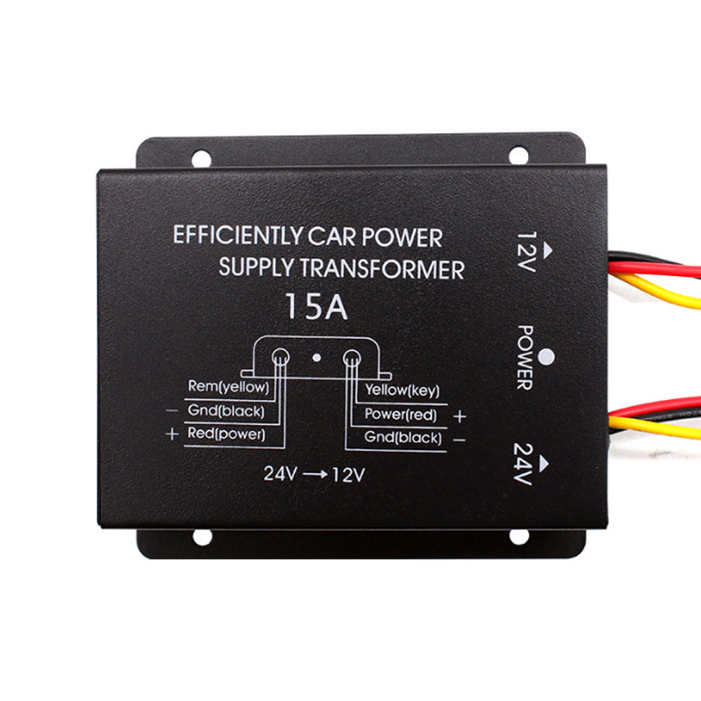 10a Car Power  Converter Transformer Adapter 24v To 12v Automatic Protection Functions Step-down Converter For Trucks Lorry Bus Van