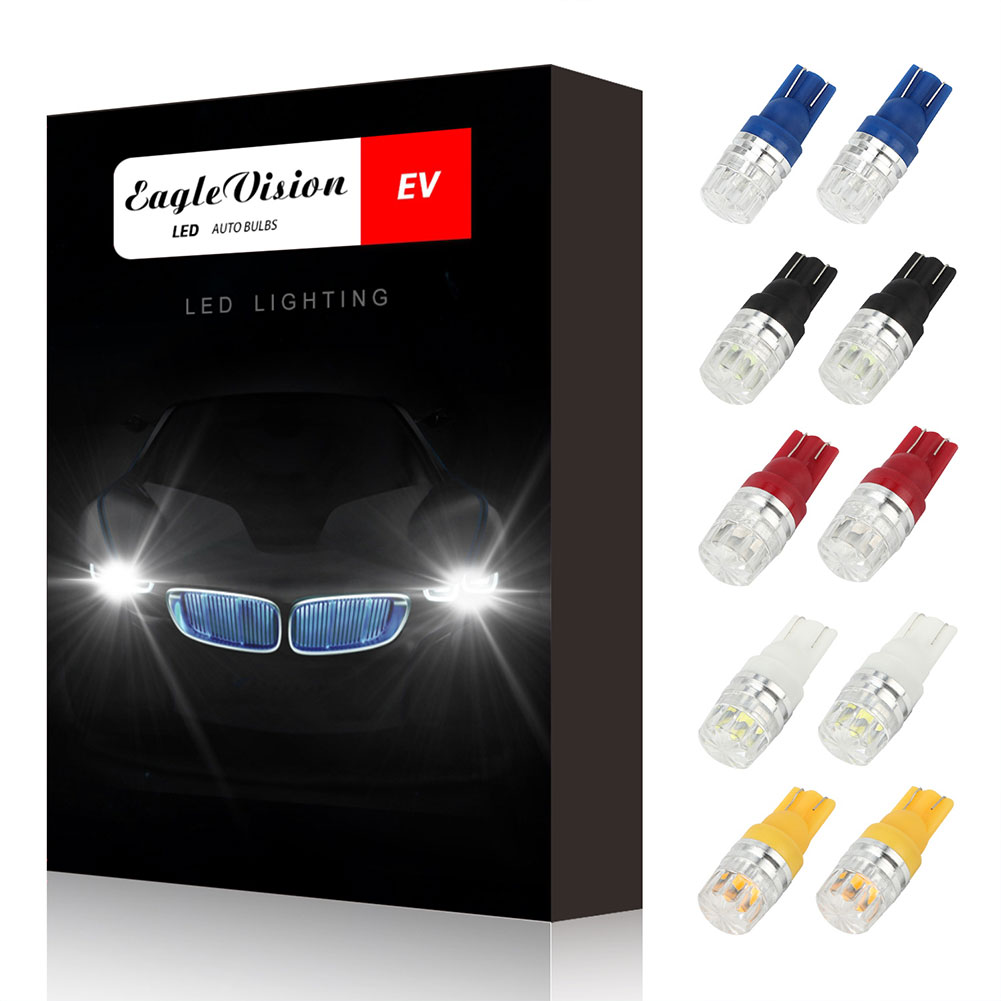 10pcs/set T10 LED Light Bulbs High Power Prismatic Lens Decoding Lamp