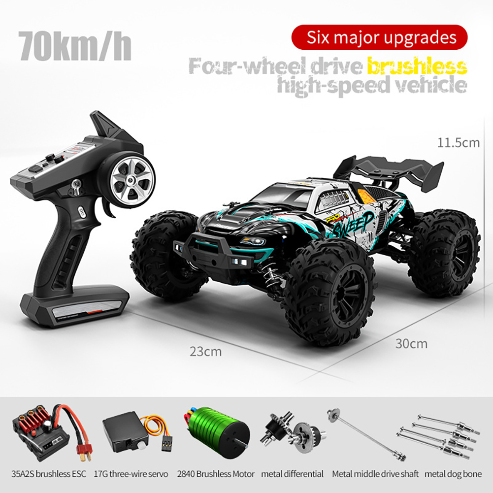 1:16 Full Scale High-speed RC Car 4wd Big-wheel Remote Control Vehicle Toy Blue