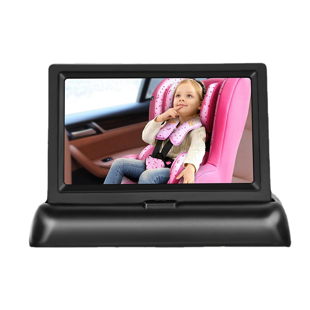 12-24v Car Monitor Folding Screen Display with Cigarette Lighter Power Cord 8-light Camera