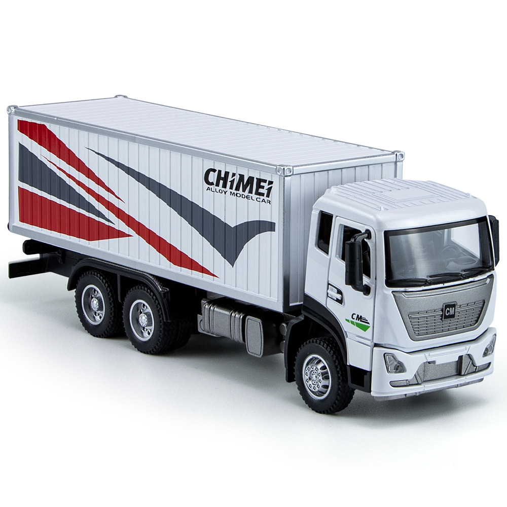 1:32 Container Truck Model Ornaments Simulation Alloy Pull Back Car w