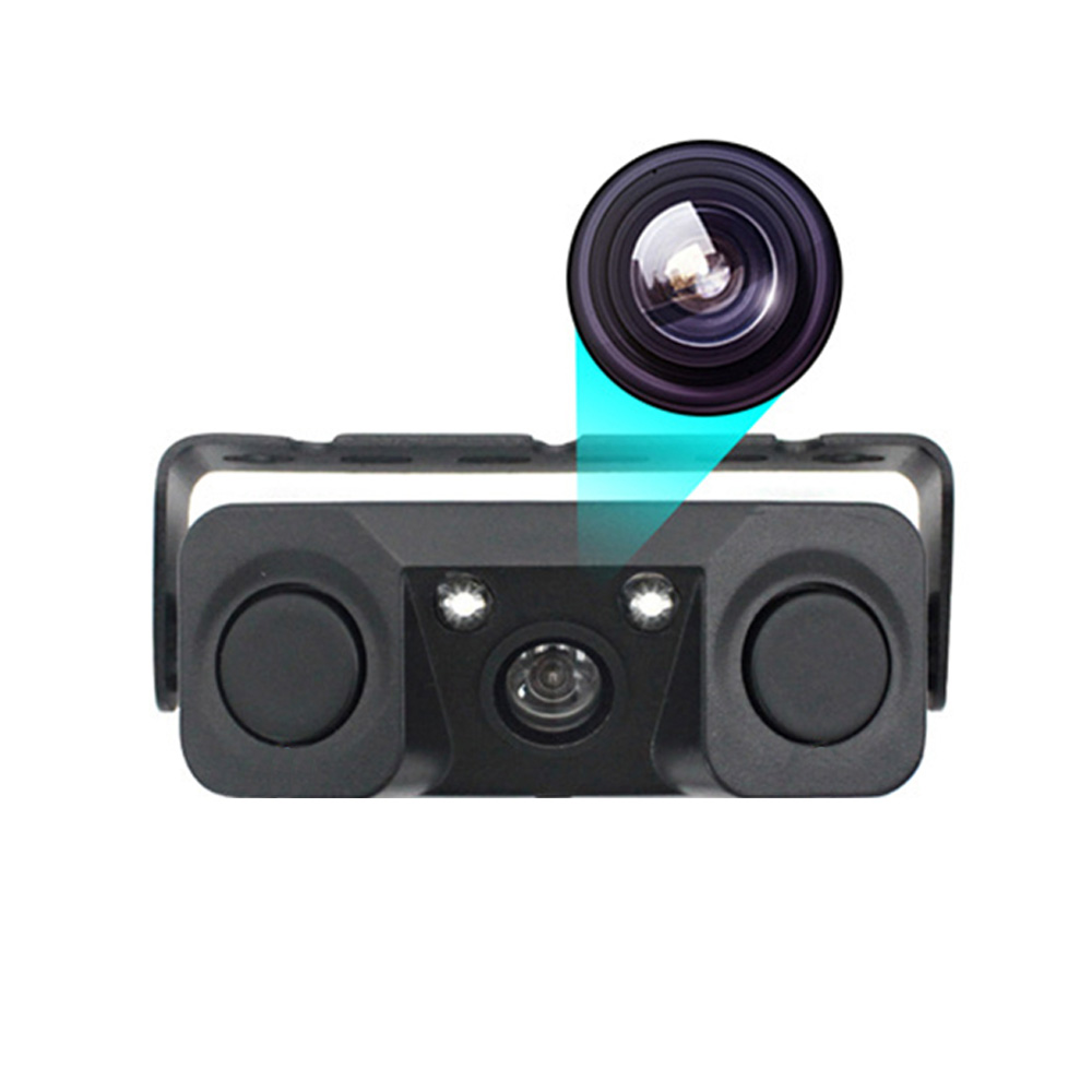 170 Degree 3 IN 1 Video Parking Sensor Car Reverse Backup Rear View Camera