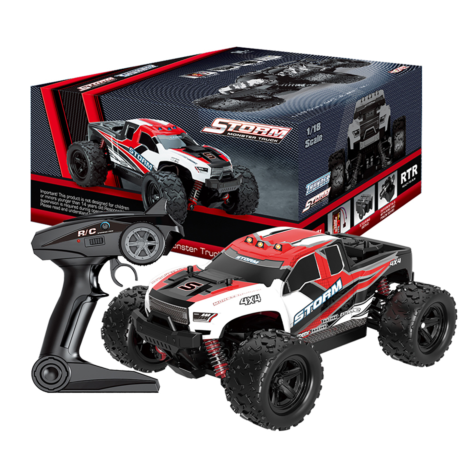 18301/18302 1/18 Full Scale Remote Control Car 2.4GHz Racing Car High-speed 45Km/h Off-road Vehicle Toys