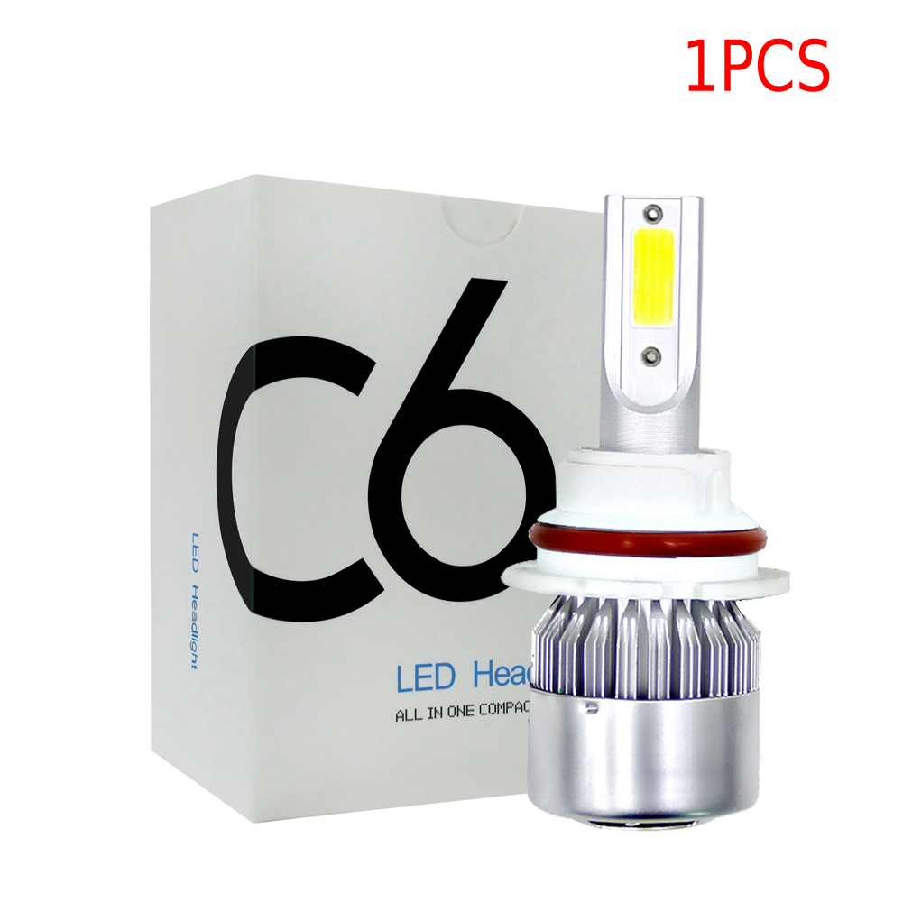 1PC Universal High Power Auto Bulbs C6 Car LED Headlights – 6000K – White Light 6000K-white_H11/H8/H9