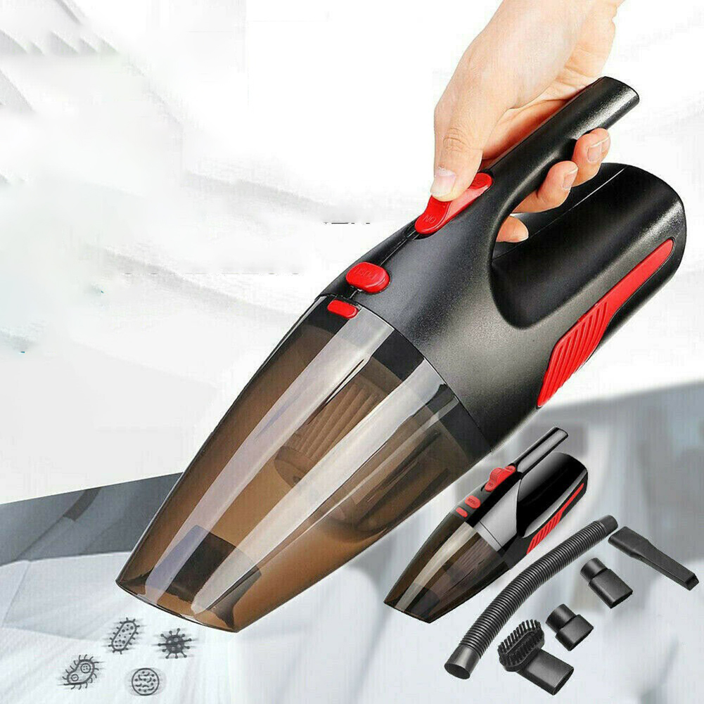 220v Wireless/Wired Hand Held Car Vacuum Cleaner Portable Car Wet Dry One-key Control Vacuum Cleaner With Light Car Auto Home Duster