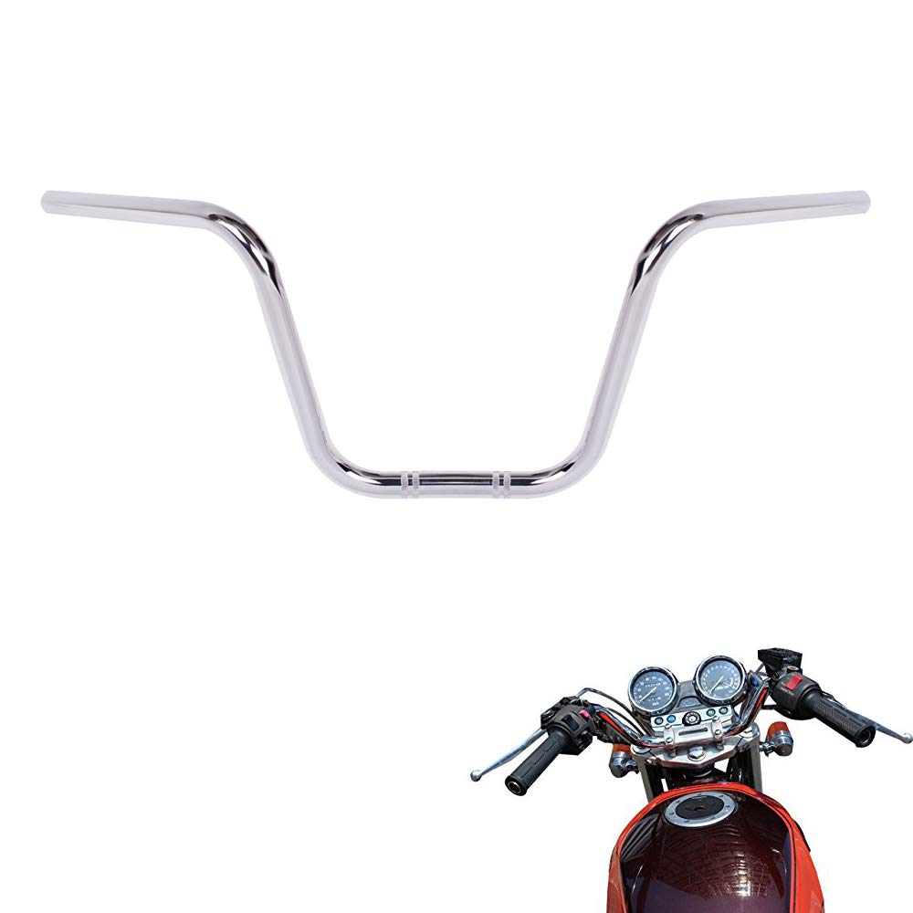 22mm 7/8"  25mm 1" Motorcycle Modified Handlebar for  Honda Kawasaki Suzuki Chopper Bobber Cafe Racer plating
