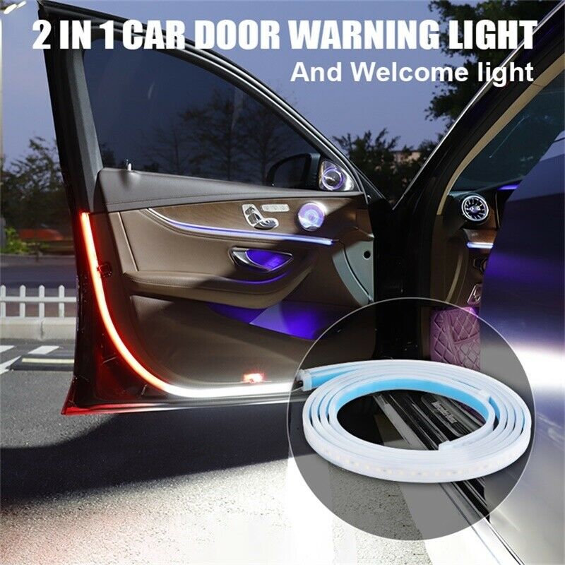 2PCS 2in1 Car Door Warning Light Anti Collision Flashing Safety and Welcome Light Universal for Most Cars