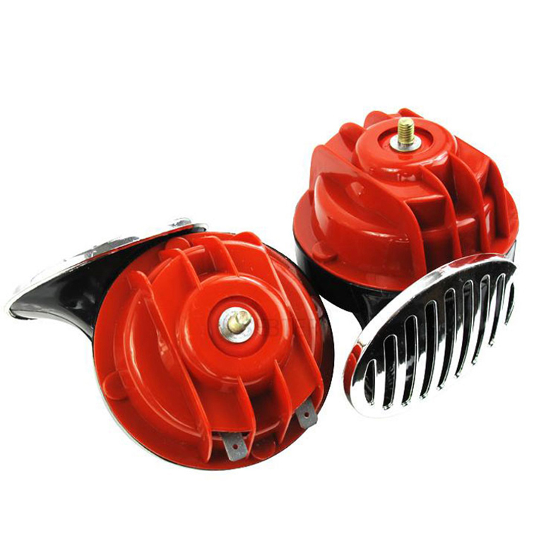 2Pcs 12V/24V Snail Air Horn with Cover Loud Alarm Kit for Car Boat Motorcycle;