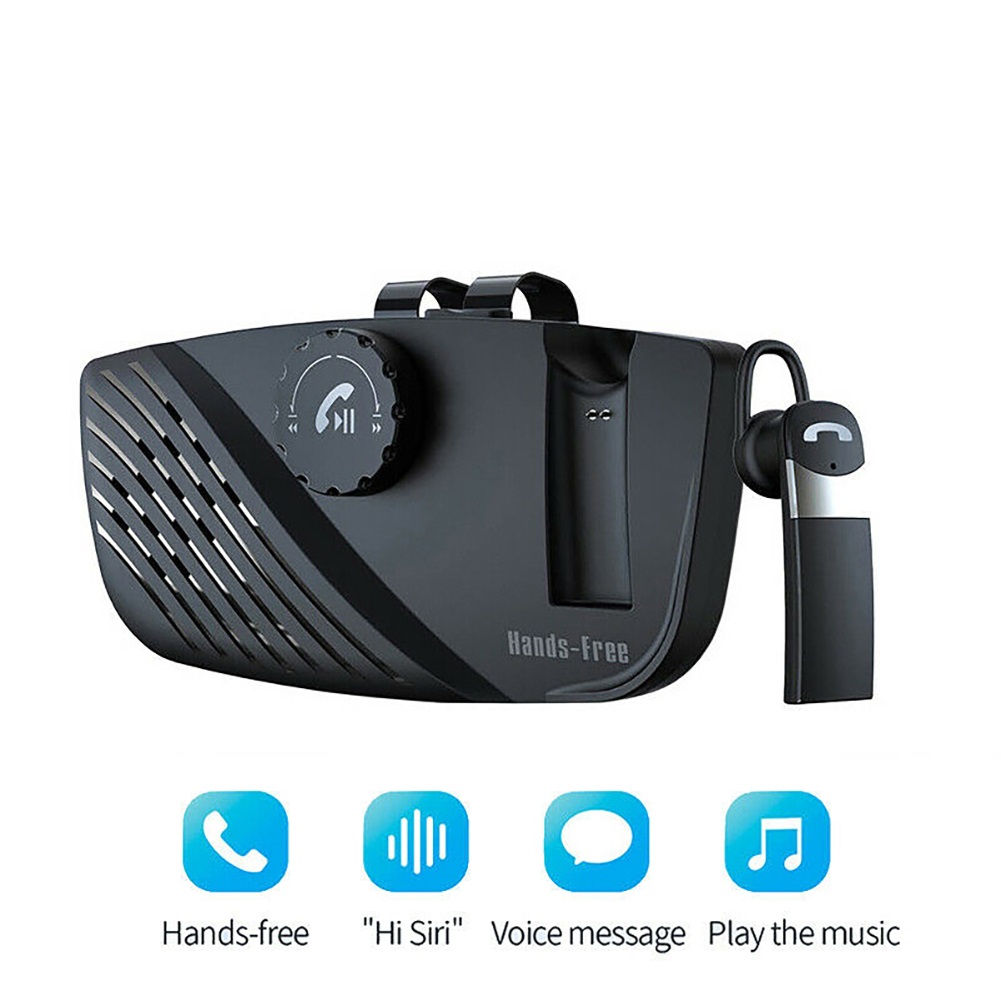 2-in-1 Handsfree Speakerphone Car Kit Sun Visor Wireless Bluetooth