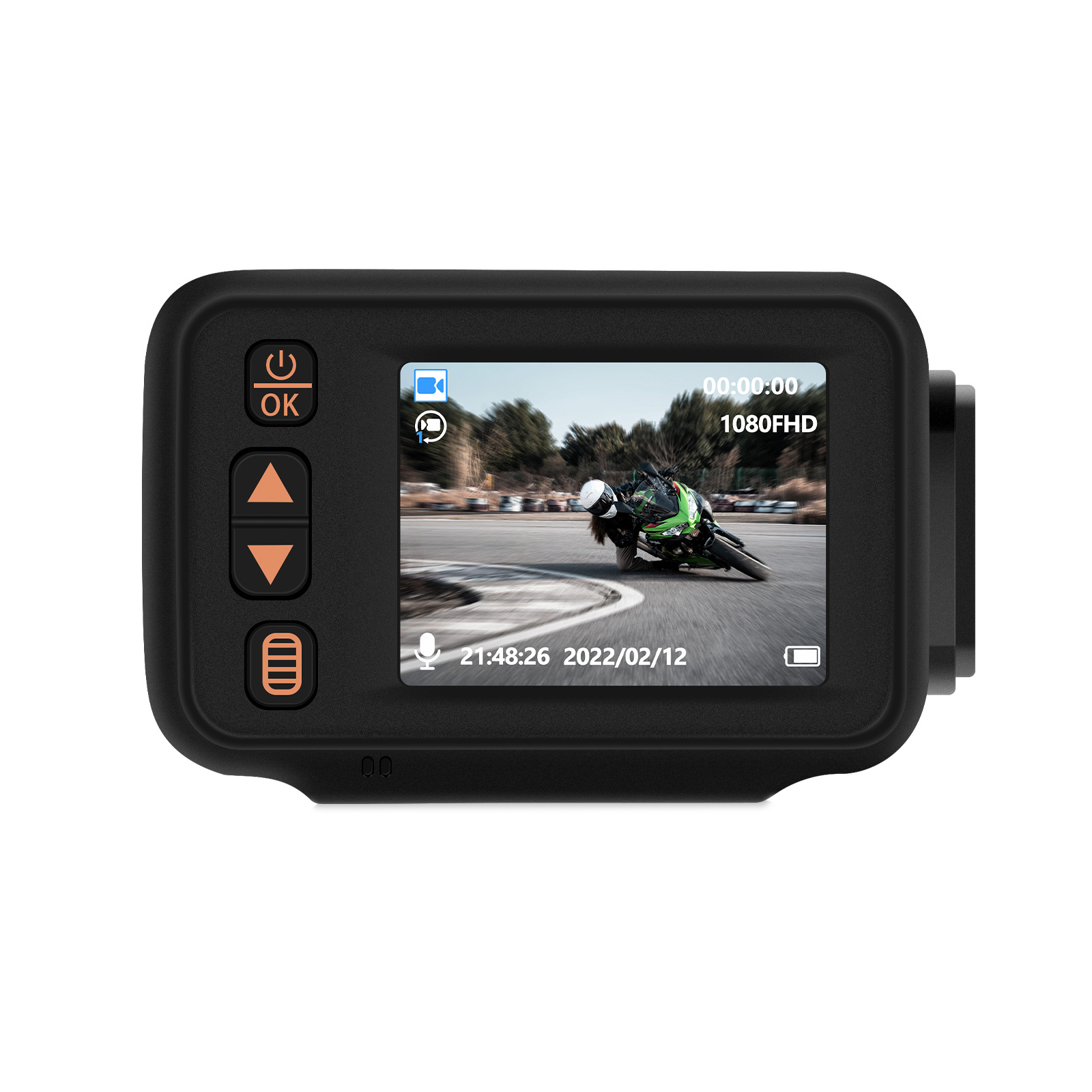 2-inch Motorcycle Driving Recorder IP65 Waterproof 1080P/720P Front Rear Dual Camera Dash Cam G-Sensor Loop Recording