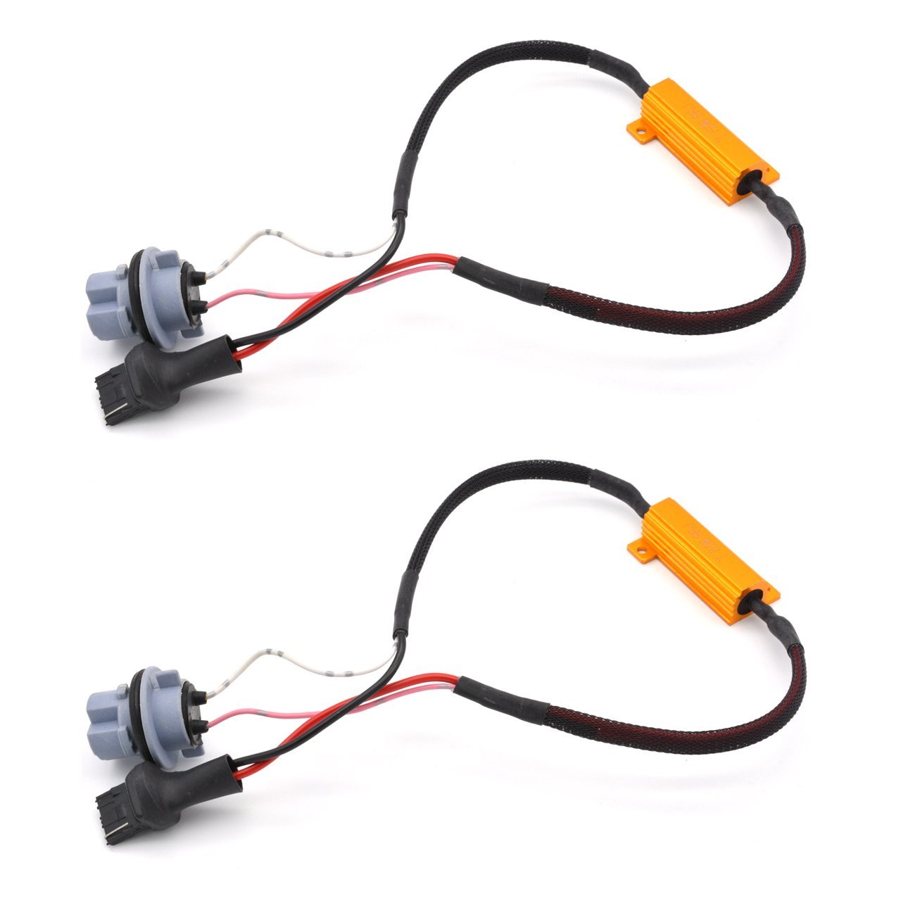 2pcs 50W 8ohm 7440 Led Load Resistors Connector Fix Turn Signal Bulb DRL Error Free Decoder