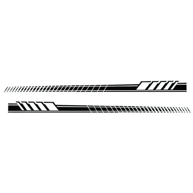 2pcs/Set Car Auto Body Stickers Long Stripe Side Skirt Decoration Vinyl Decals