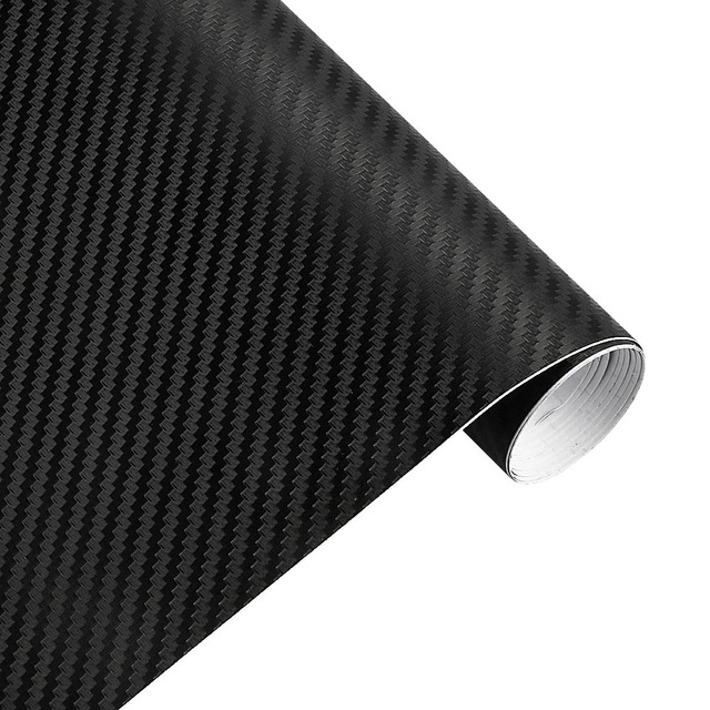 30cmx127cm 3D Carbon Fiber Vinyl Car Twill Wrap Sheet Roll Film Car Stickers  Decals for Motorcycle Car Automobiles Styling Accessories