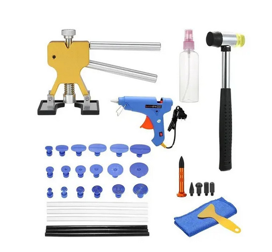 39pcs/set Aluminum Alloy Car Dent Repair Tool Kit Dent Puller Metal Tool Pdr Repair Suction Extractor Kit Universal Application