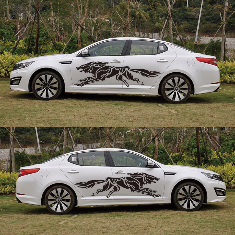 3D Wolf Totem Decals Car Stickers Full Body Car Styling Vinyl Decal Sticker for Cars Decoration