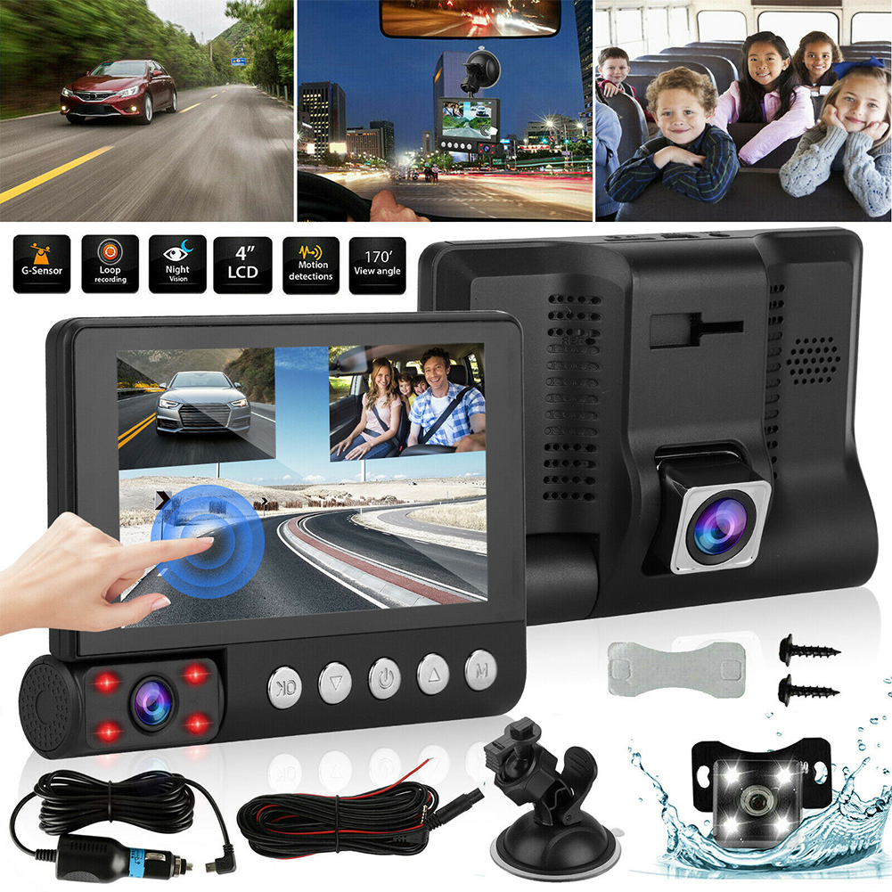 4-inch Ips Display Car  Driving  Recorder Touch Screen 170 Degrees Full Hd 1080p Front Camera Car Dash Cam Camera Auto Recorder