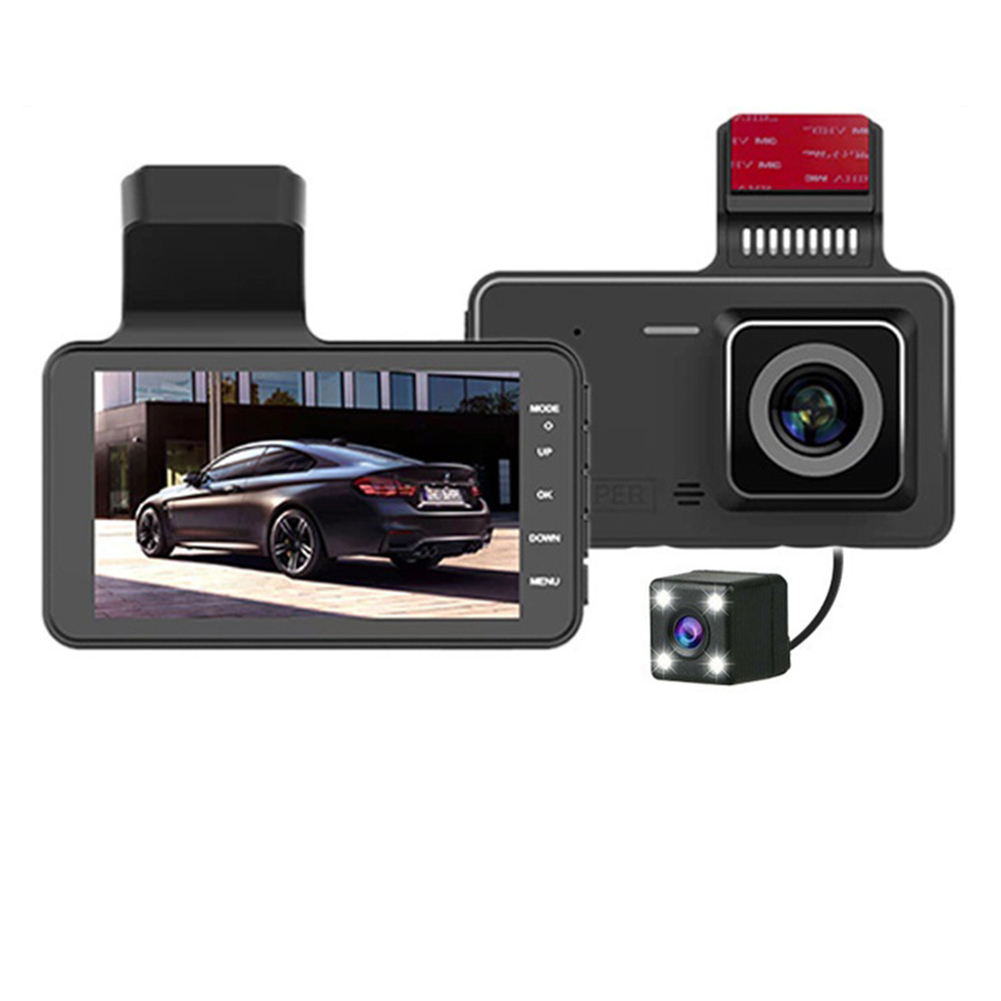 4-inch Large Screen Driving Recorder Hd 1080p Front And Rear Dual Recording Reversing Camera Dual Lens Vehicle Dash Cam