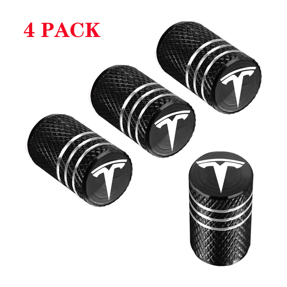 4pcs Aluminum Valve Stem Caps Tire Caps for Tesla model 3 /S/X